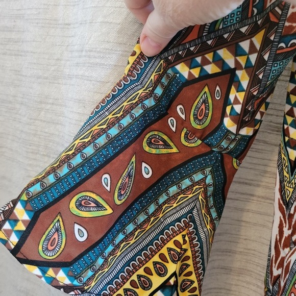 Glam brand women's boho patterned slip mini dress size small - Picture 7 of 10